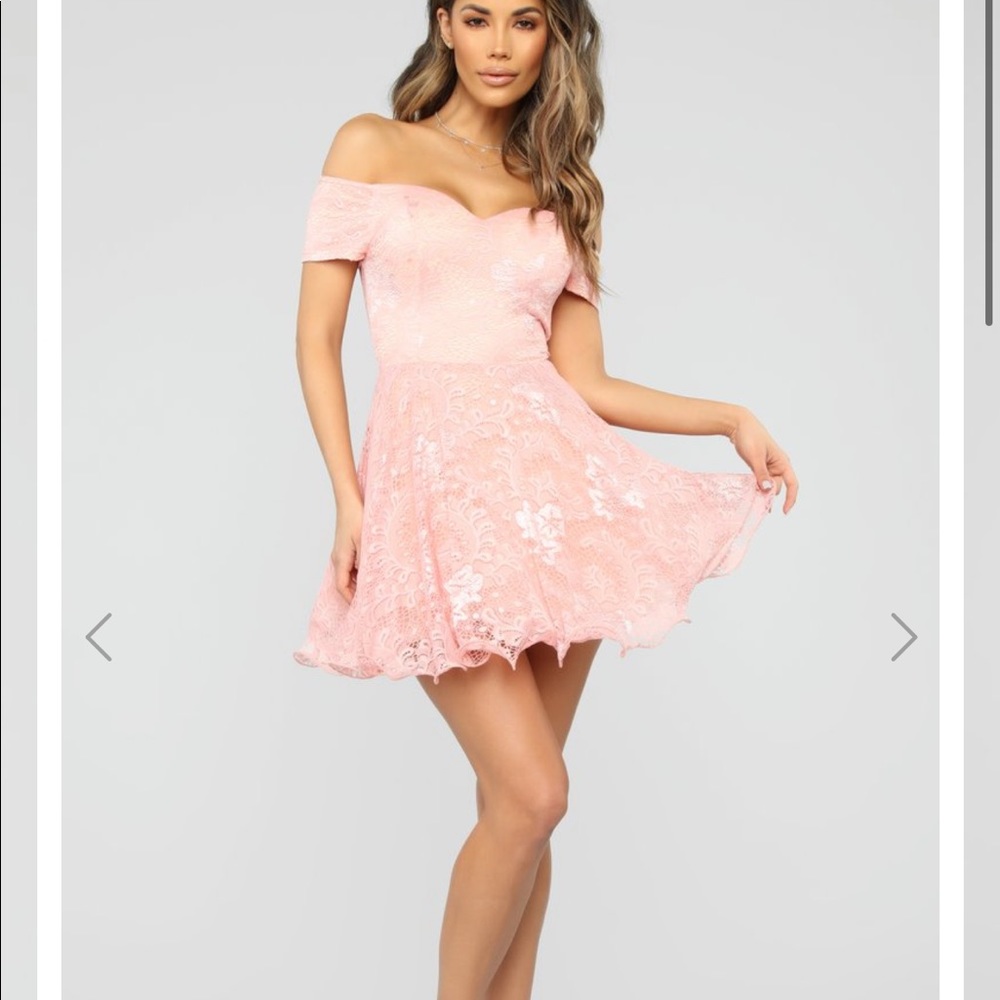 Pretty Diva Fit And Flare Dress - Blush